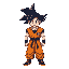 goku avec un style mini top down du style uwsl