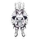 warrior in white future armor 