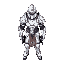 warrior in white future armor 