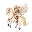 i need a blonde amazon-style woman riding a winged horse.