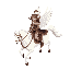 beautiful warrior-type woman riding a white winged horse.