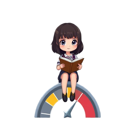  pixl syle a girl with mid length dark broun hair siting on a horsontal progress bar star theamed and  reading a book 
