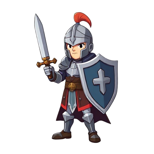 knight with sword and shield