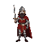 cavaleiro lancelot do filme monty python holy grail, com os detalhes do personagem, detalhes da roupa do escudo e da espada