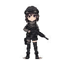 chibi, anime, spec-op, high resolution, female, m16a1