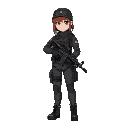 spec ops, female, sprite sheet, m16a1