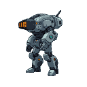 humanoid mech side view