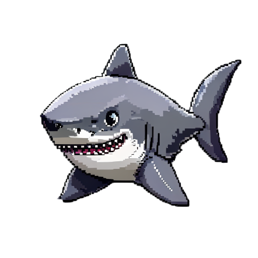 pixel hammer head shark
