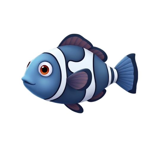 clown fish, in realistic style