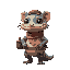 anthropomorphic axolotl merchant