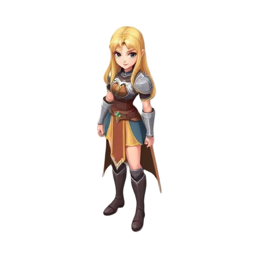 create an image of a blonde female paladin
