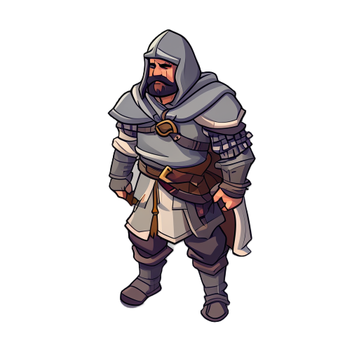 medieval hero in undergarnments