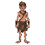 character sheet of a human wearing almost nothing but rags. make sue it's in 32 bit