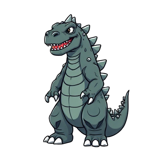 chibi kaiju godzilla