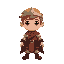 medieval child, 16x16