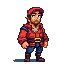 1 man dwarf, standing, full body, high detailed