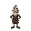 1 man dwarf, standing, full body, high detailed