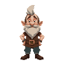 1 man dwarf, standing, full body, high detailed