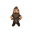 1 man dwarf, standing, full body, high detailed