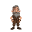 1 man dwarf, standing, full body, high detailed