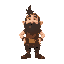 1 man dwarf, standing, full body, high detailed