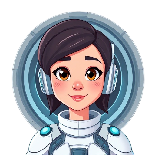 female who just got out of a cryogenic capsule in a space station 