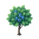 a beautifully crafted shrub with five tiny blue berries, pastel colors, the image took the artist multiple days to create, high quality, extremely detailed, attention to detail, masterpiece
