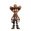 cowboy with big head