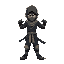 l art cyber-ninja fighting game character in an idle stance, part of a sprite sheet