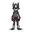 make a human character that looks like mix of the main character from digimon world 3 sprite