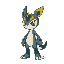 make a character that looks like mix of the main character from digimon world 3, pokemon gameboy games
