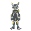 make a human character that looks like mix of the main character from digimon world 3, pokemon gameboy games