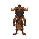 cartoon drawing of a caniibal tribesman, binding of isaac inspired