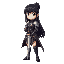 dark hair female knight sword