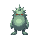 a giant slime with spikes