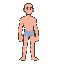 default male human, underwear, bald, no hair