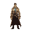 person with trench coat and belts full of daggers