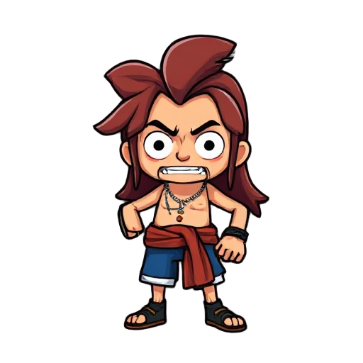make a character sprite of shanks step by step just like m.u.g.e.n of one piece 
