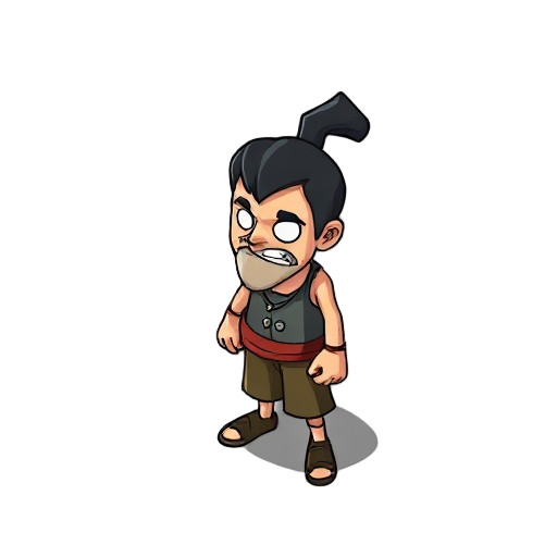 make a character sprite of shanks step by step just like m.u.g.e.n of one piece 