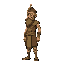 gilgamesh the king of uruk standing still, side view