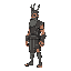 gilgamesh the king of uruk ominously standing still, side view