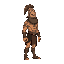 godly strong fit gilgamesh from the epic of gilgamesh ominously standing still, side view