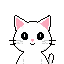 faça um gato branco, corpo inteiro, sera para um jogo 