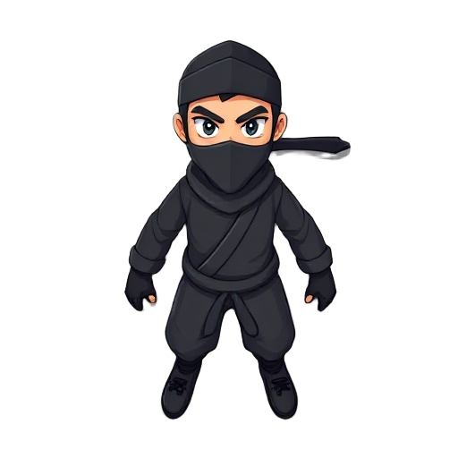 guy wearing black suit, ninja