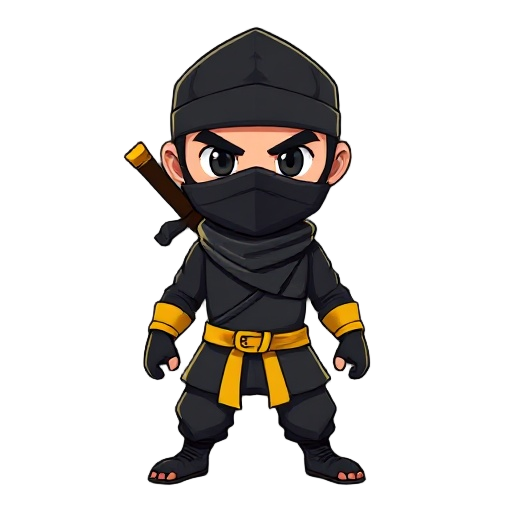 ninja, man, wearing black and yellow