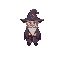  a tiny wizard (chibi style) make it seen from above, for a top down game