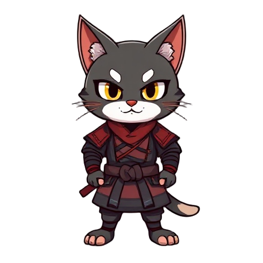 2d samurai cat