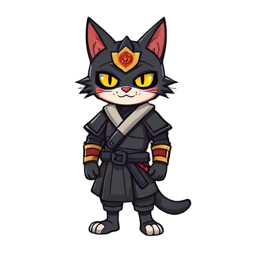 2d samurai cat