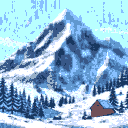 snowy mountain background in 1920 x 1080
