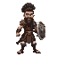 detailed 2d male warrior